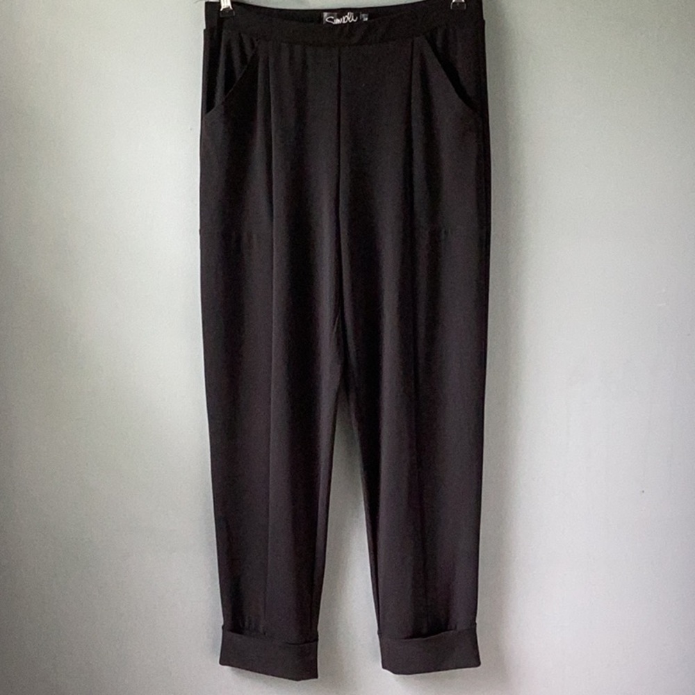 SYMPLI Black Cuffed Pants Size 8